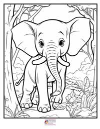 Elephant Coloring Pages 11B