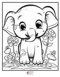 Elephant Coloring Pages 12B