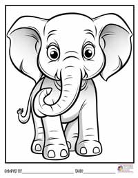 Elephant Coloring Pages 13 - Colored By
