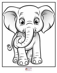 Elephant Coloring Pages 13B