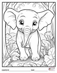 Elephant Coloring Pages 16 - Colored By
