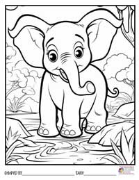 Elephant Coloring Pages 17 - Colored By