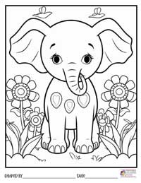 Elephant Coloring Pages 18 - Colored By
