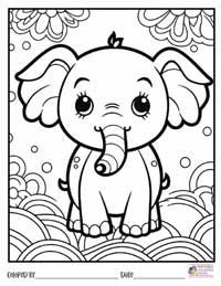 Elephant Coloring Pages 19 - Colored By