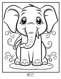 Elephant Coloring Pages 1B