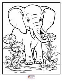 Elephant Coloring Pages 10B