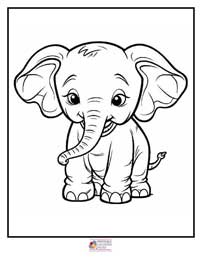 Elephant Coloring Pages 4B