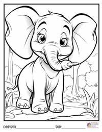 Elephant Coloring Pages 5 - Colored By