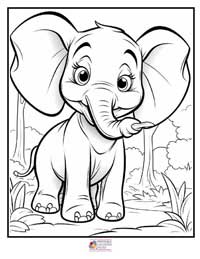Elephant Coloring Pages 5B