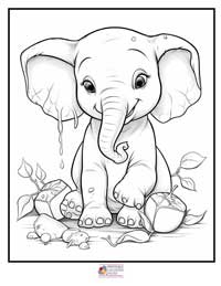 Elephant Coloring Pages 6B