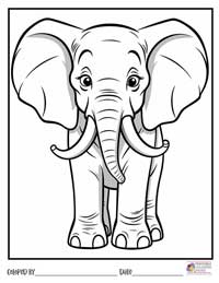 Elephant Coloring Pages 7 - Colored By