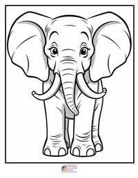 Elephant Coloring Pages 7B