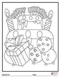Happy Birthday Coloring Pages 10 - Colored By