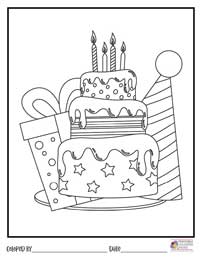 Happy Birthday Coloring Pages 12 - Colored By