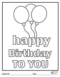 Happy Birthday Coloring Pages 13 - Colored By