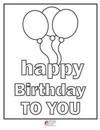 Happy Birthday Coloring Pages 13B