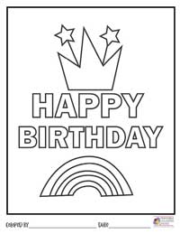 Happy Birthday Coloring Pages 18 - Colored By