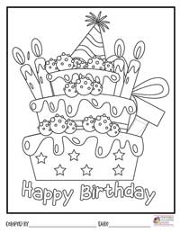 Happy Birthday Coloring Pages 2 - Colored By
