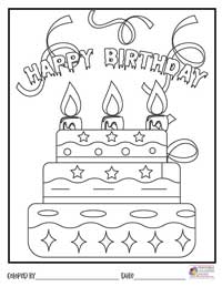 Happy Birthday Coloring Pages 3 - Colored By
