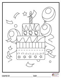 Happy Birthday Coloring Pages 5 - Colored By