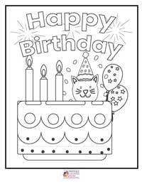 Happy Birthday Coloring Pages 6B