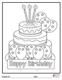 Happy Birthday Coloring Pages 8 - Colored By