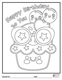 Happy Birthday Coloring Pages 9 - Colored By