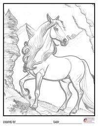 Horses Coloring Pages 16 - Colored By