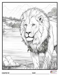 Lion Coloring Pages 10 - Colored By