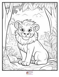Lion Coloring Pages 10B