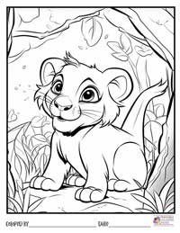 Lion Coloring Pages 17 - Colored By