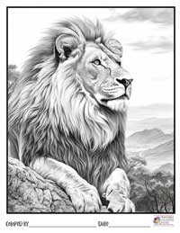 Lion Coloring Pages 2 - Colored By