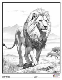 Lion Coloring Pages 3 - Colored By