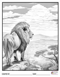 Lion Coloring Pages 5 - Colored By