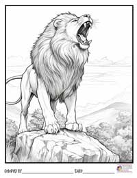 Lion Coloring Pages 6 - Colored By