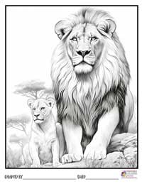 Lion Coloring Pages 7 - Colored By