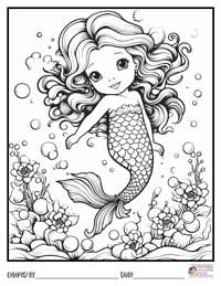 Mermaid Coloring Pages 1 - Colored By