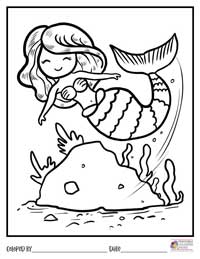 Mermaid Coloring Pages 12 - Colored By