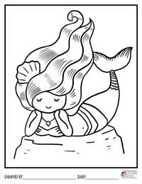 Mermaid Coloring Pages 13 - Colored By