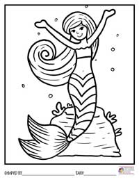Mermaid Coloring Pages 17 - Colored By