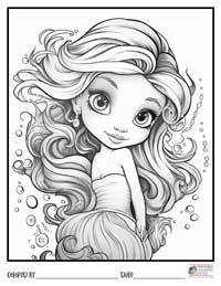 Mermaid Coloring Pages 3 - Colored By