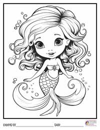 Mermaid Coloring Pages 4 - Colored By