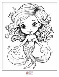 Mermaid Coloring Pages 4B