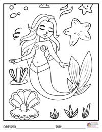 Mermaid Coloring Pages 6 - Colored By