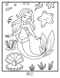 Mermaid Coloring Pages 6B