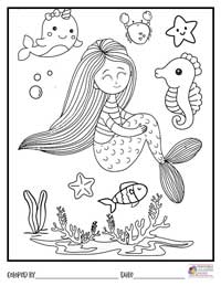 Mermaid Coloring Pages 7 - Colored By
