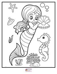 Mermaid Coloring Pages 9B