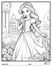 Princess Coloring Pages 5 - Colored By