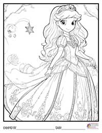 Princess Coloring Pages 6 - Colored By