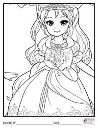 Princess Coloring Pages 9 - Colored By